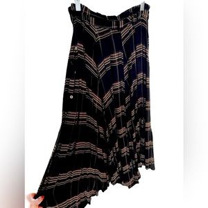 Black and Tan Button Down Skirt